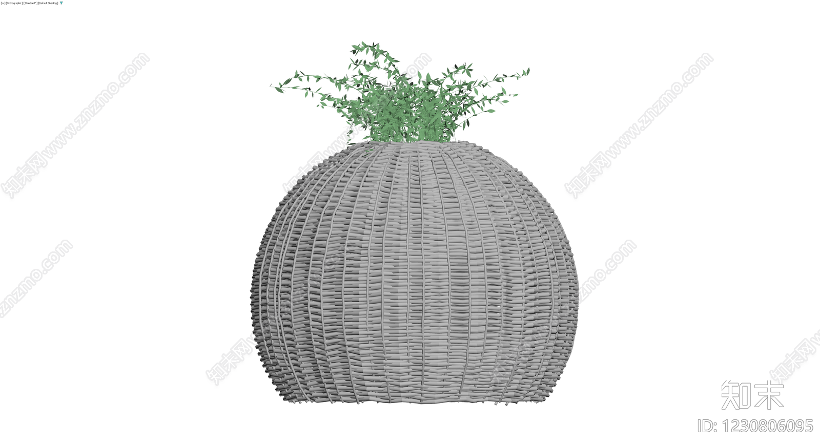 球形编织花盆绿植3D模型下载【ID:1230806095】