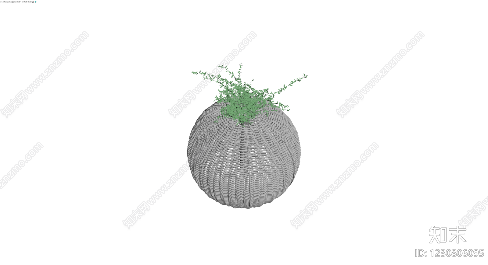 球形编织花盆绿植3D模型下载【ID:1230806095】