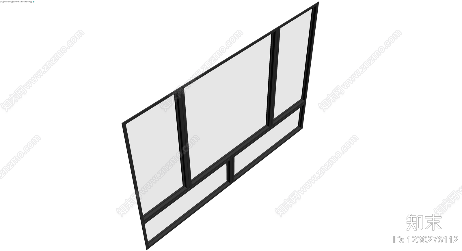 黑框玻璃隔断组件3D模型下载【ID:1230276112】