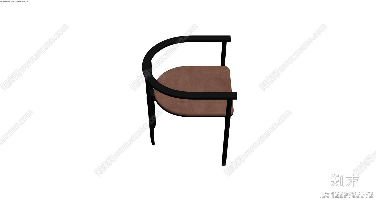 黑色框架软包座椅3D模型下载【ID:1229783572】