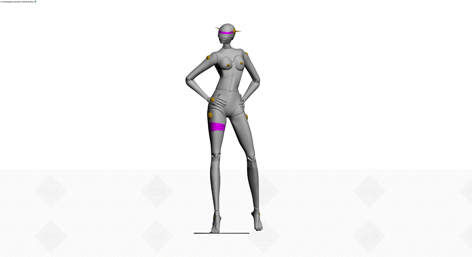人形机器人灰模3D模型下载【ID:1230612972】