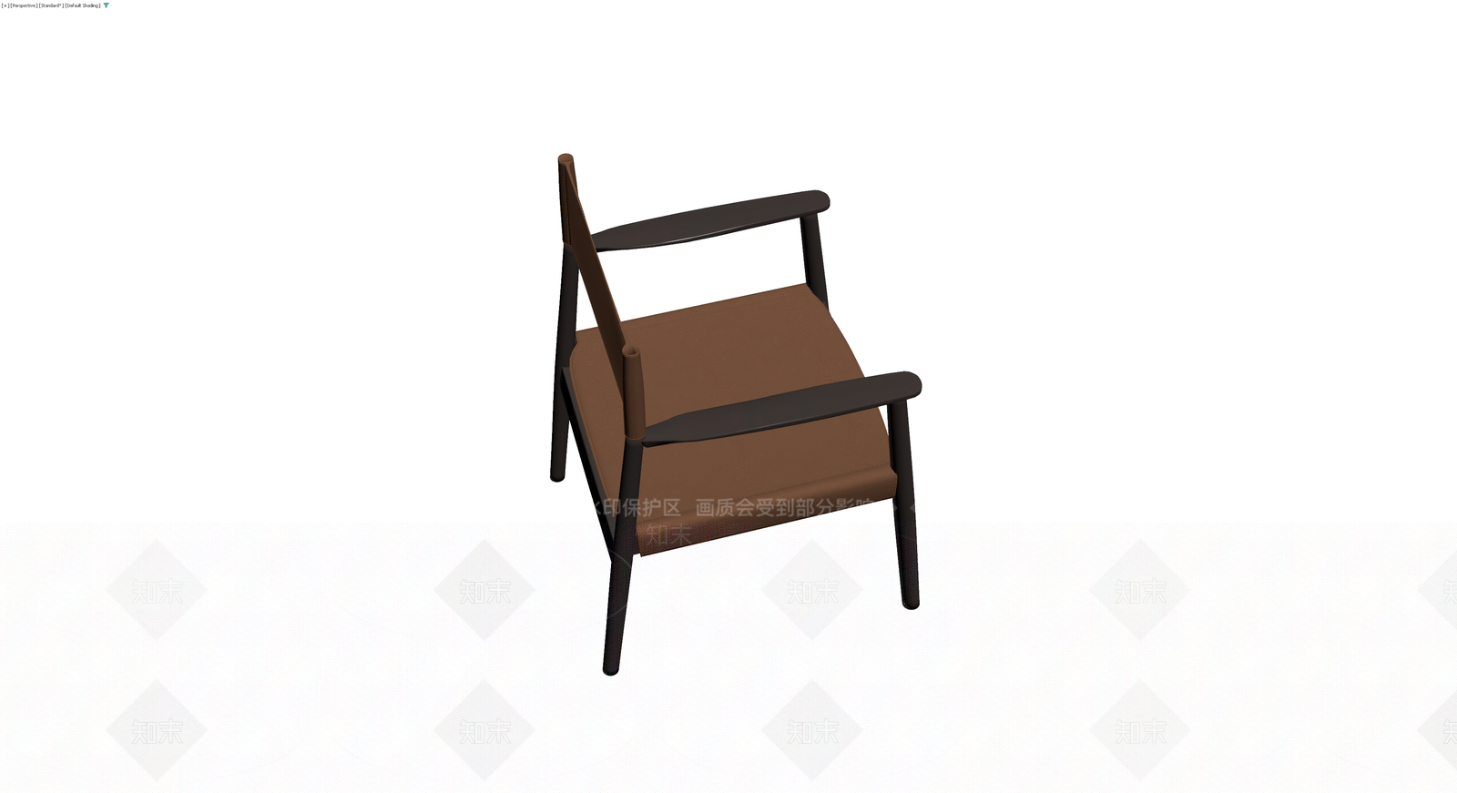 深木色扶手椅3D模型下载【ID:1230710945】