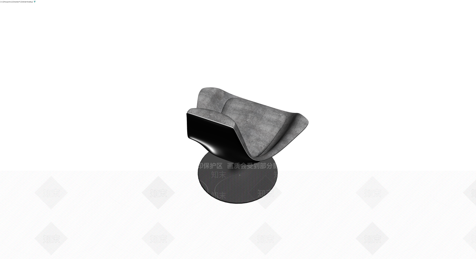 现代灰色软包休闲椅3D模型下载【ID:1230750804】