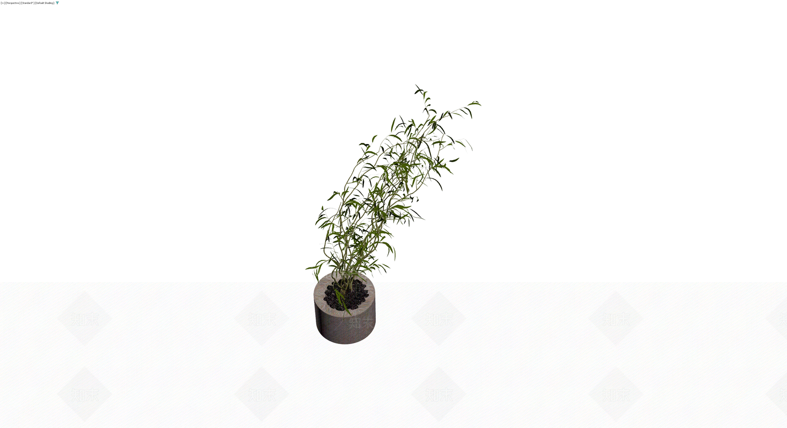 盆栽竹子带盆3D模型下载【ID:1229627624】