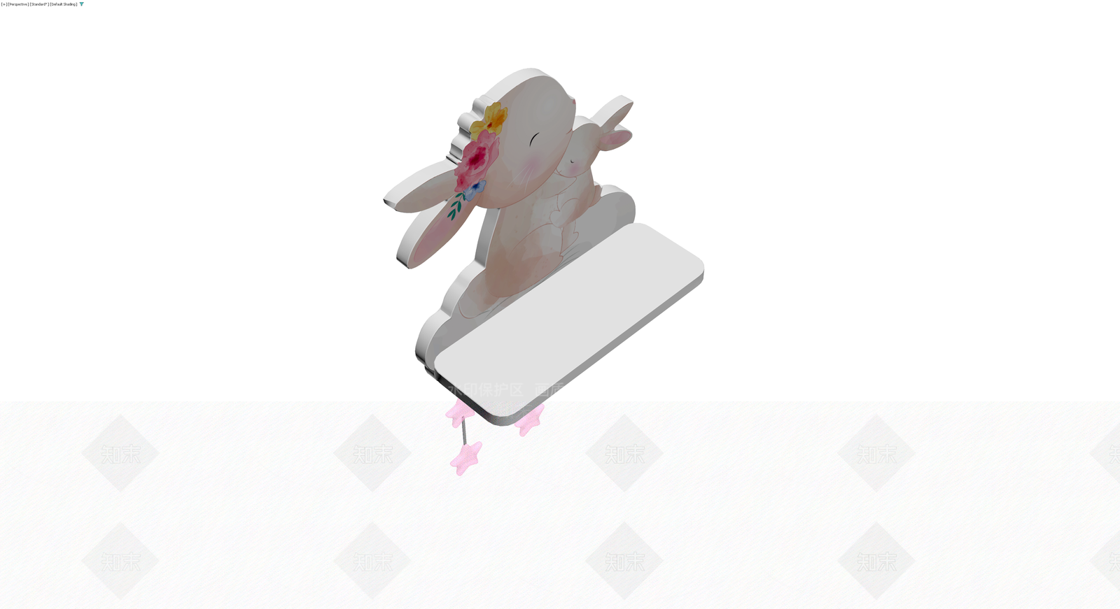 兔子云朵造型挂饰3D模型下载【ID:1230700705】