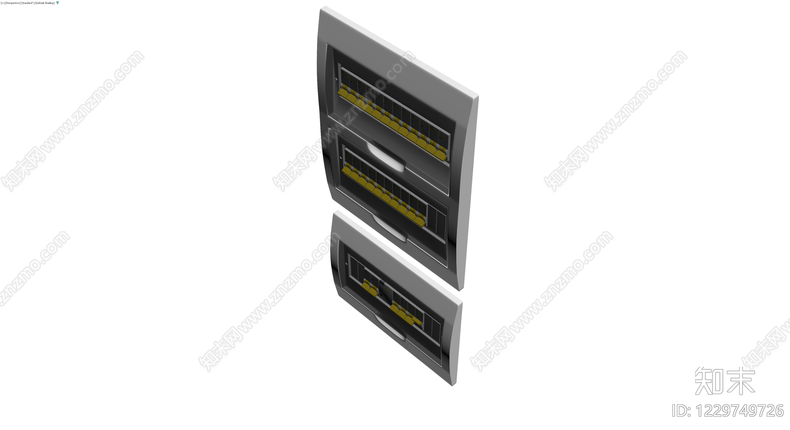 双排断路器配电箱3D模型下载【ID:1229749726】