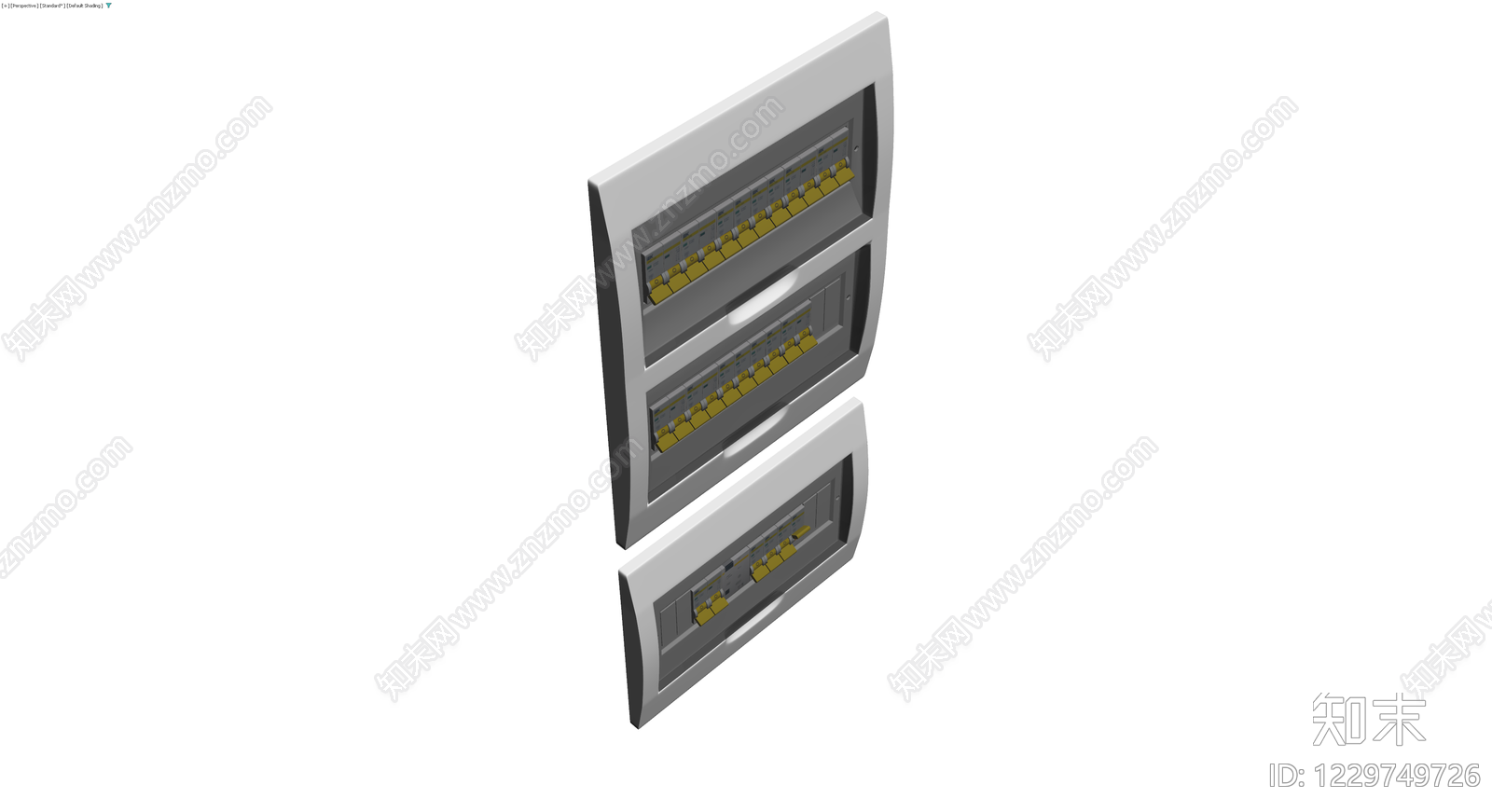 双排断路器配电箱3D模型下载【ID:1229749726】