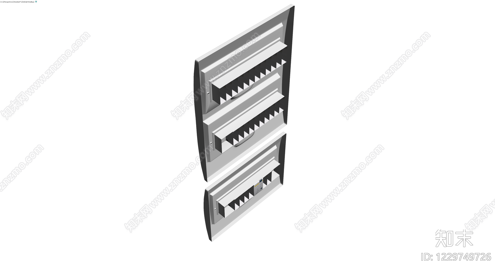 双排断路器配电箱3D模型下载【ID:1229749726】
