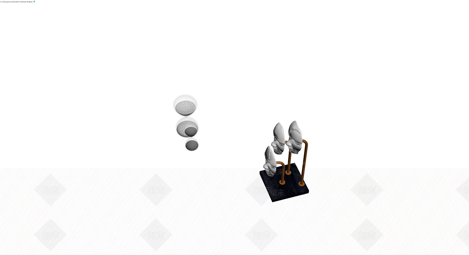 人脸雕塑摆件组合3D模型下载【ID:1230118776】