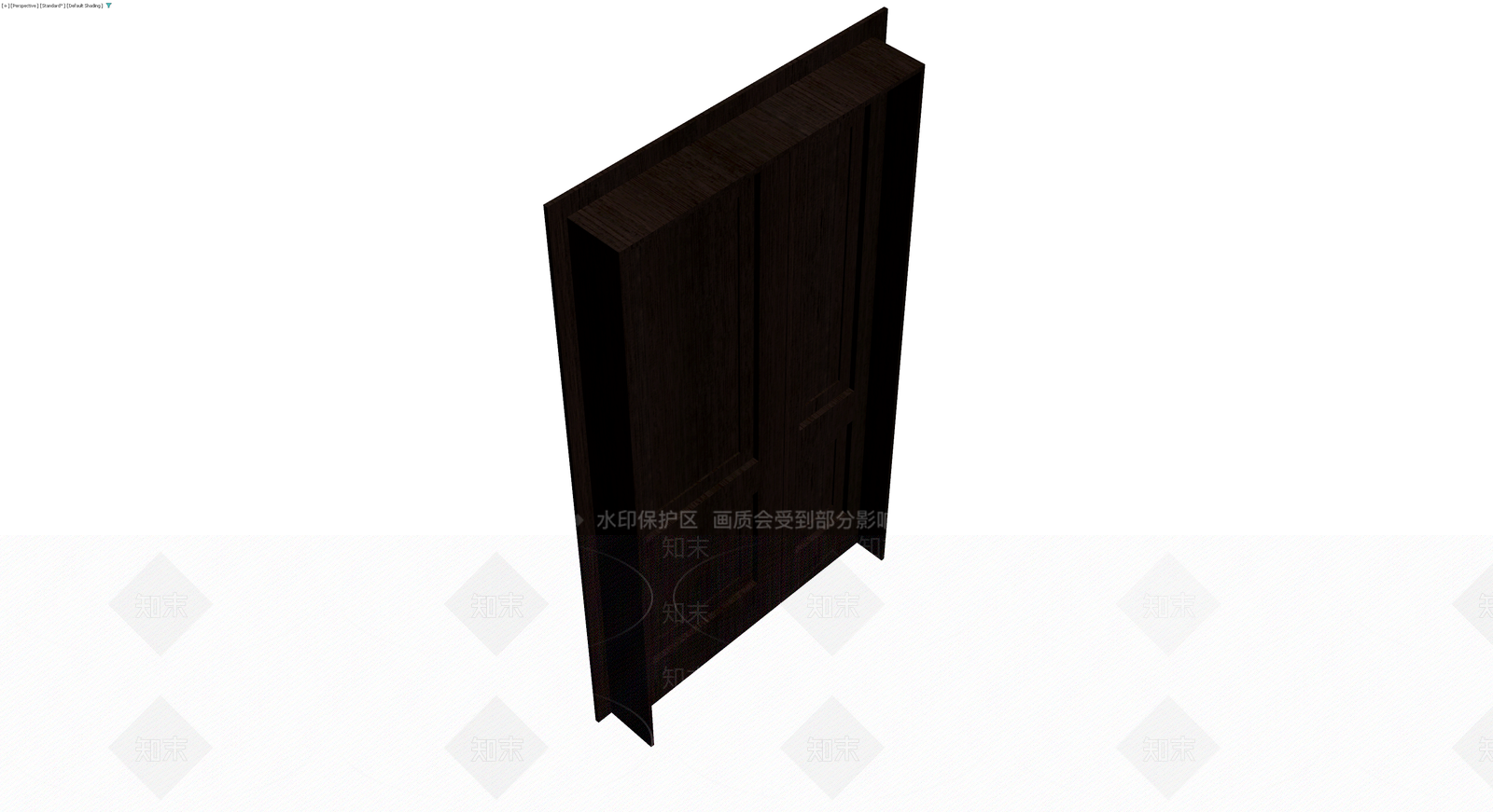 深色木质双开门组件3D模型下载【ID:1230093308】