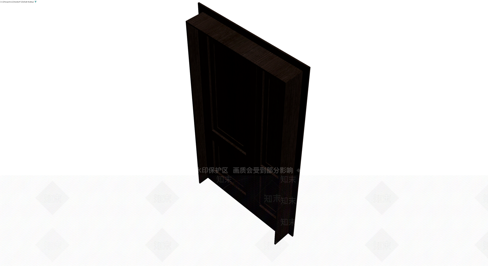 深色木质双开门组件3D模型下载【ID:1230093308】
