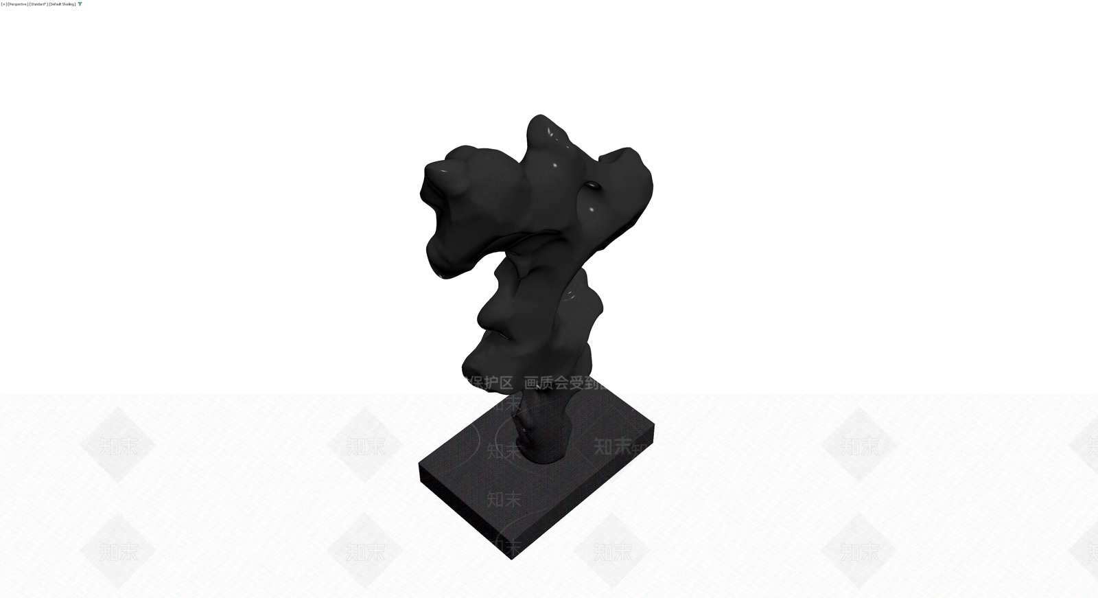黑色抽象雕塑摆件3D模型下载【ID:1230426947】