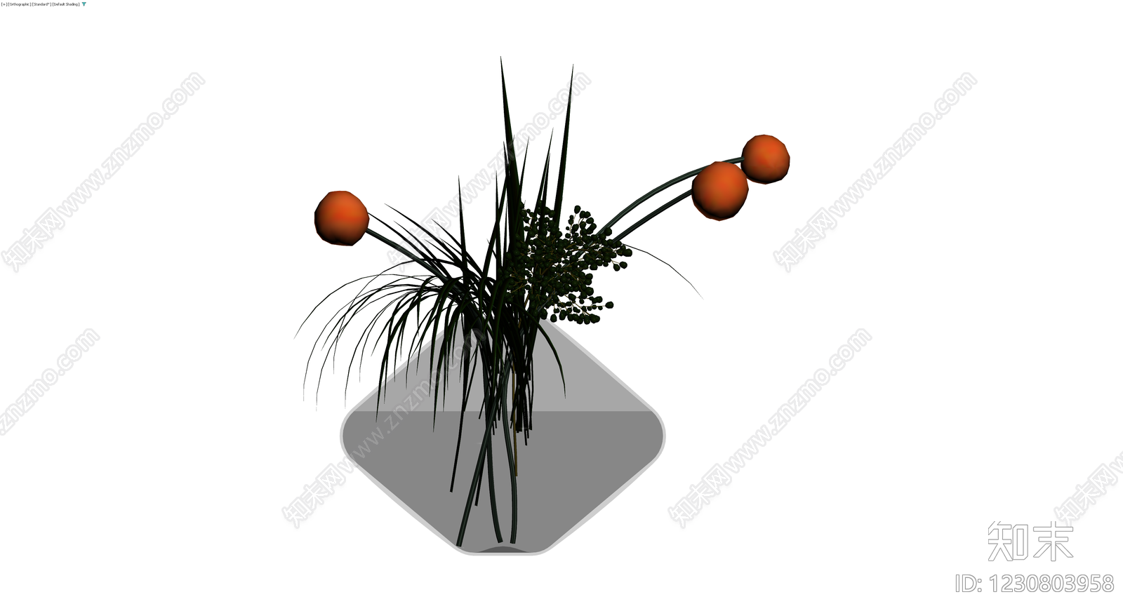 插花盆栽组合模型3D模型下载【ID:1230803958】