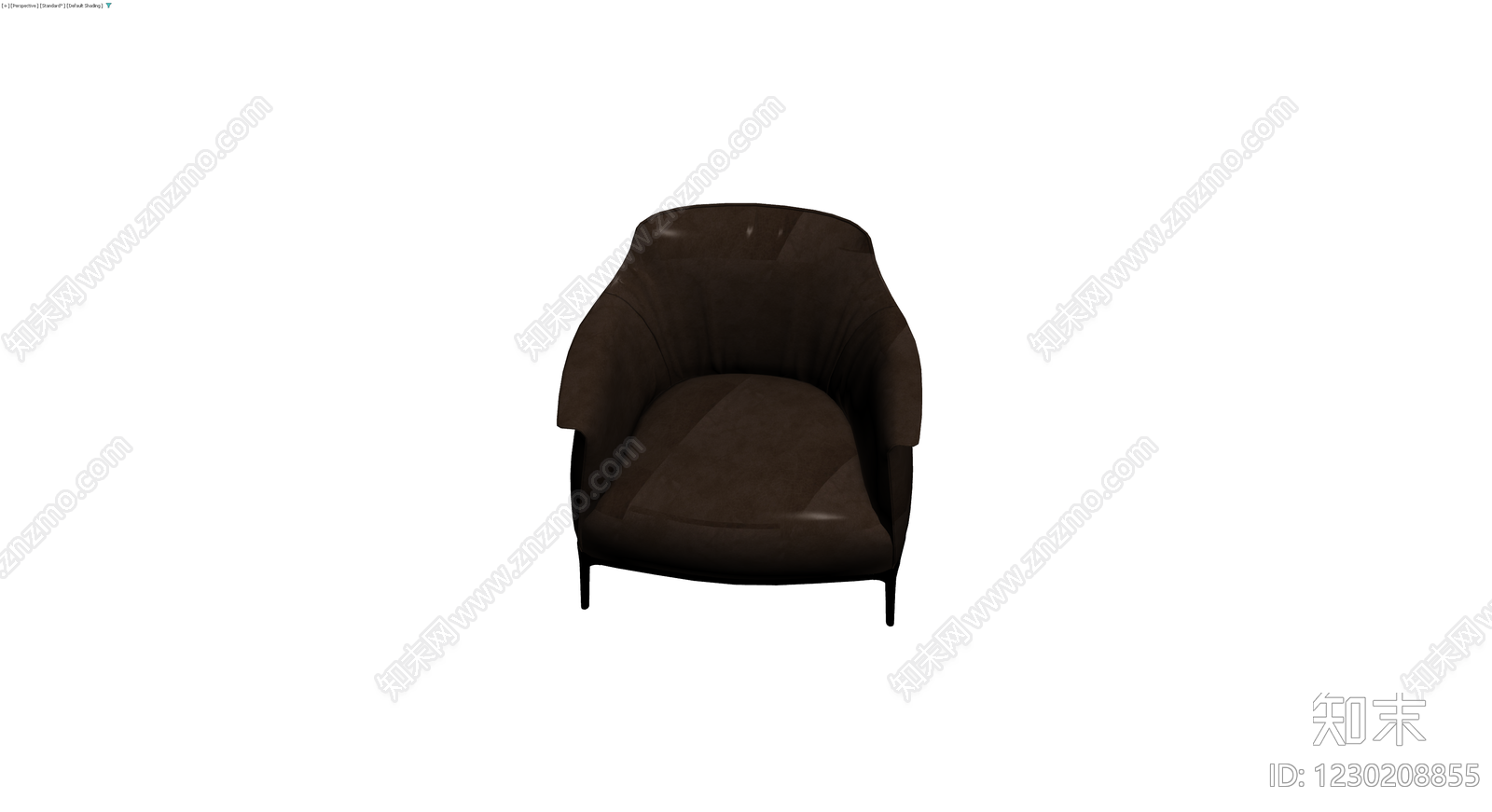 深褐色单人沙发模型3D模型下载【ID:1230208855】