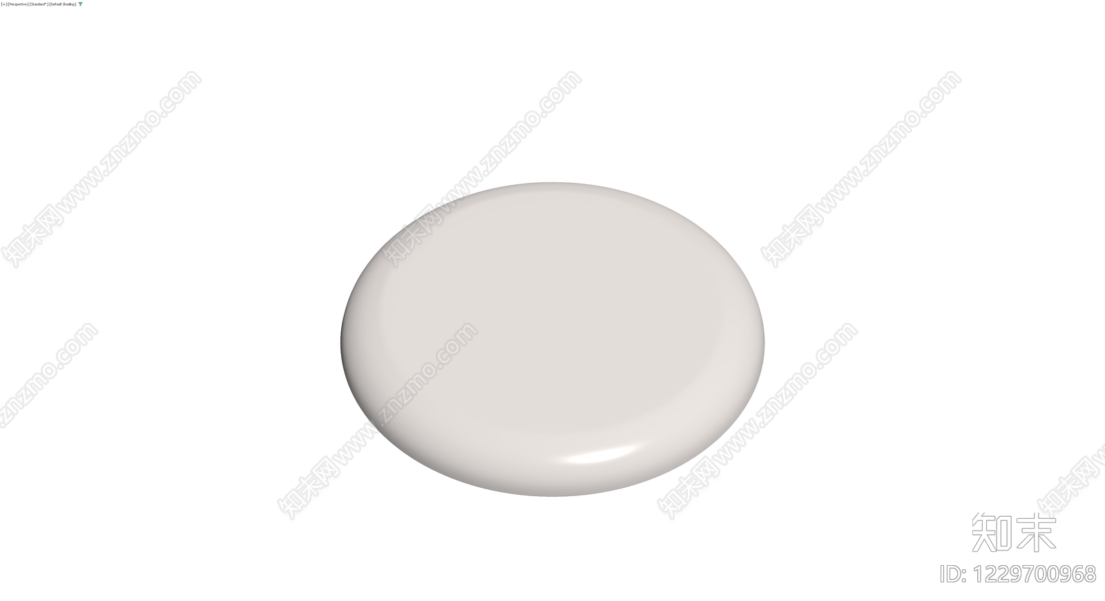 白色圆顶吸顶灯3D模型下载【ID:1229700968】
