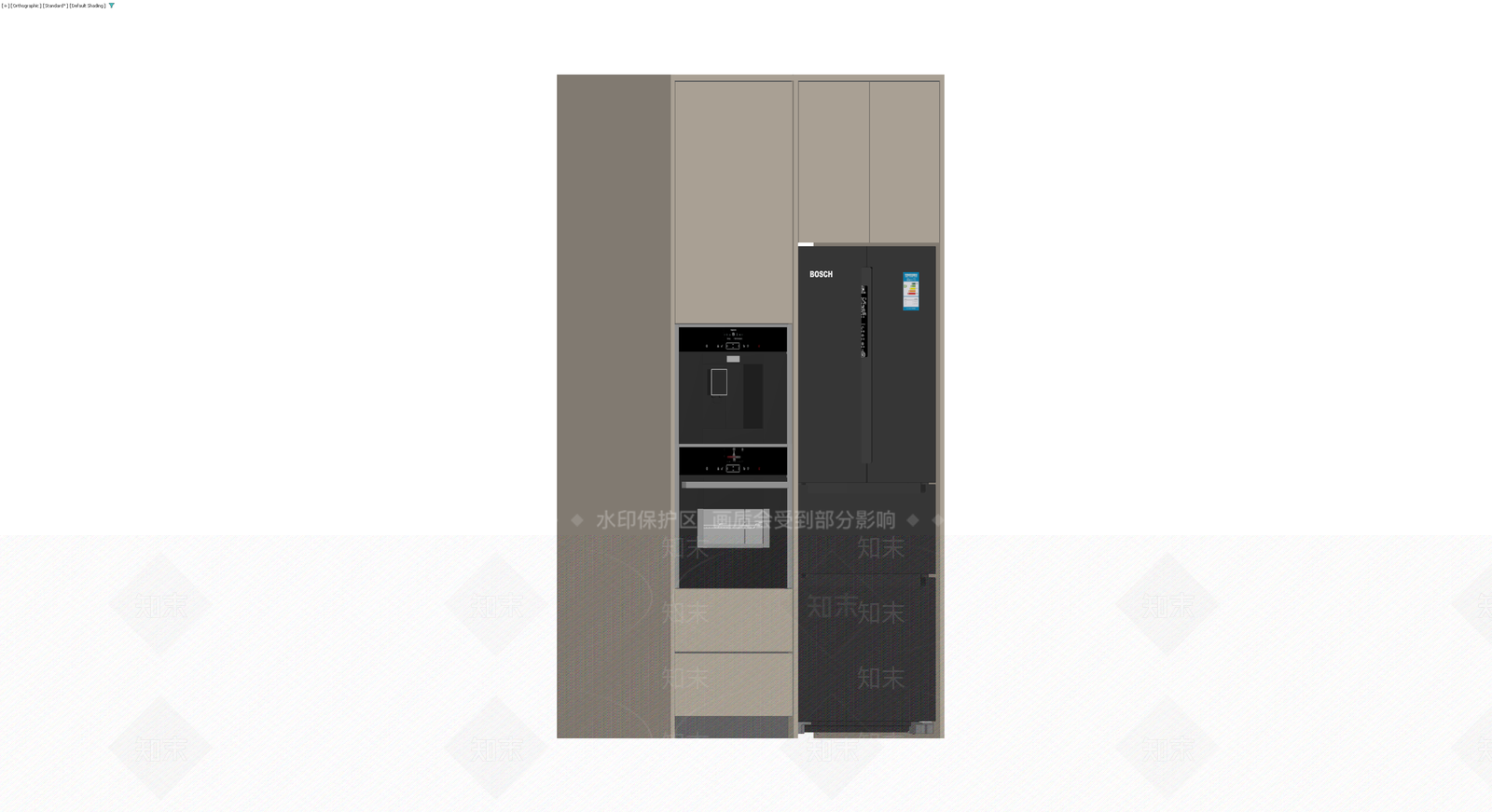 嵌入式厨房电器组合柜3D模型下载【ID:1230647780】