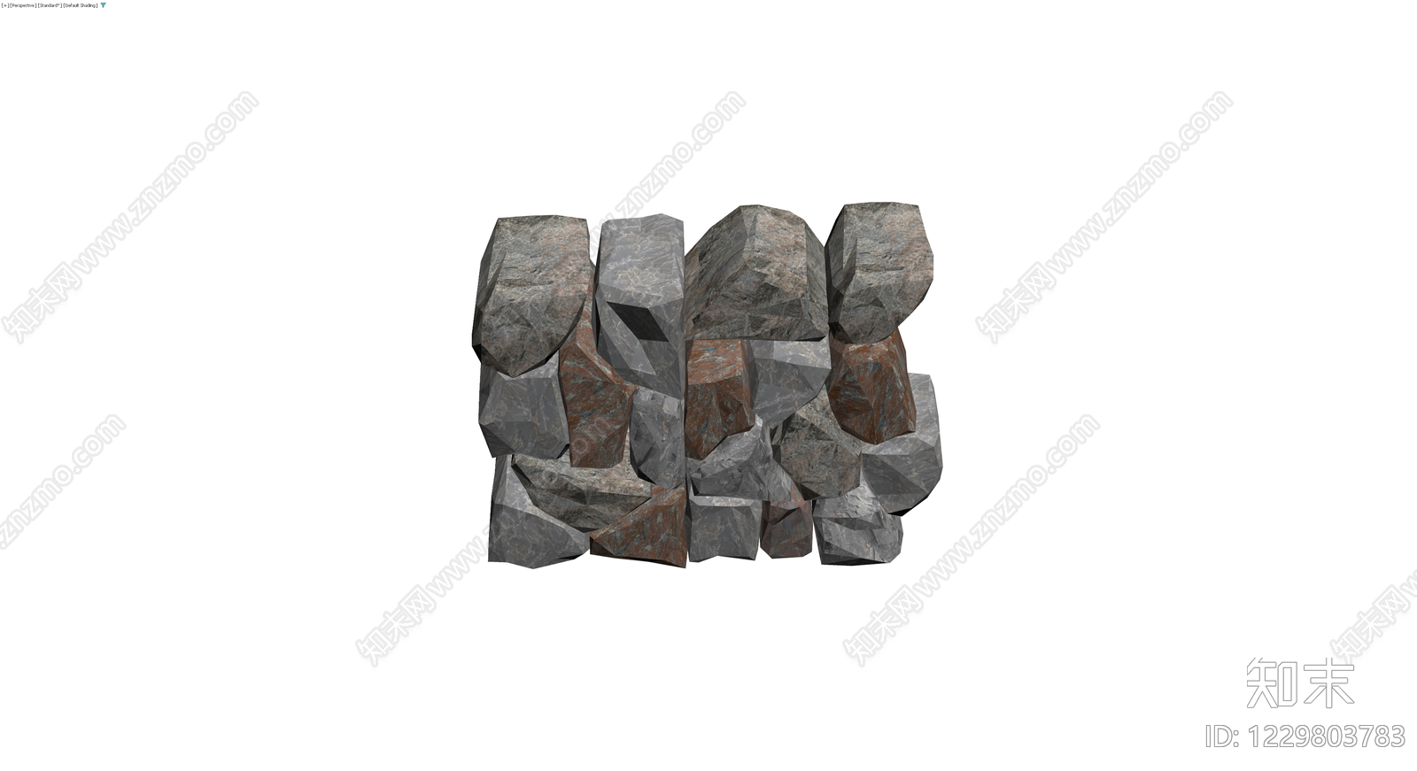 多材质景观石堆3D模型下载【ID:1229803783】