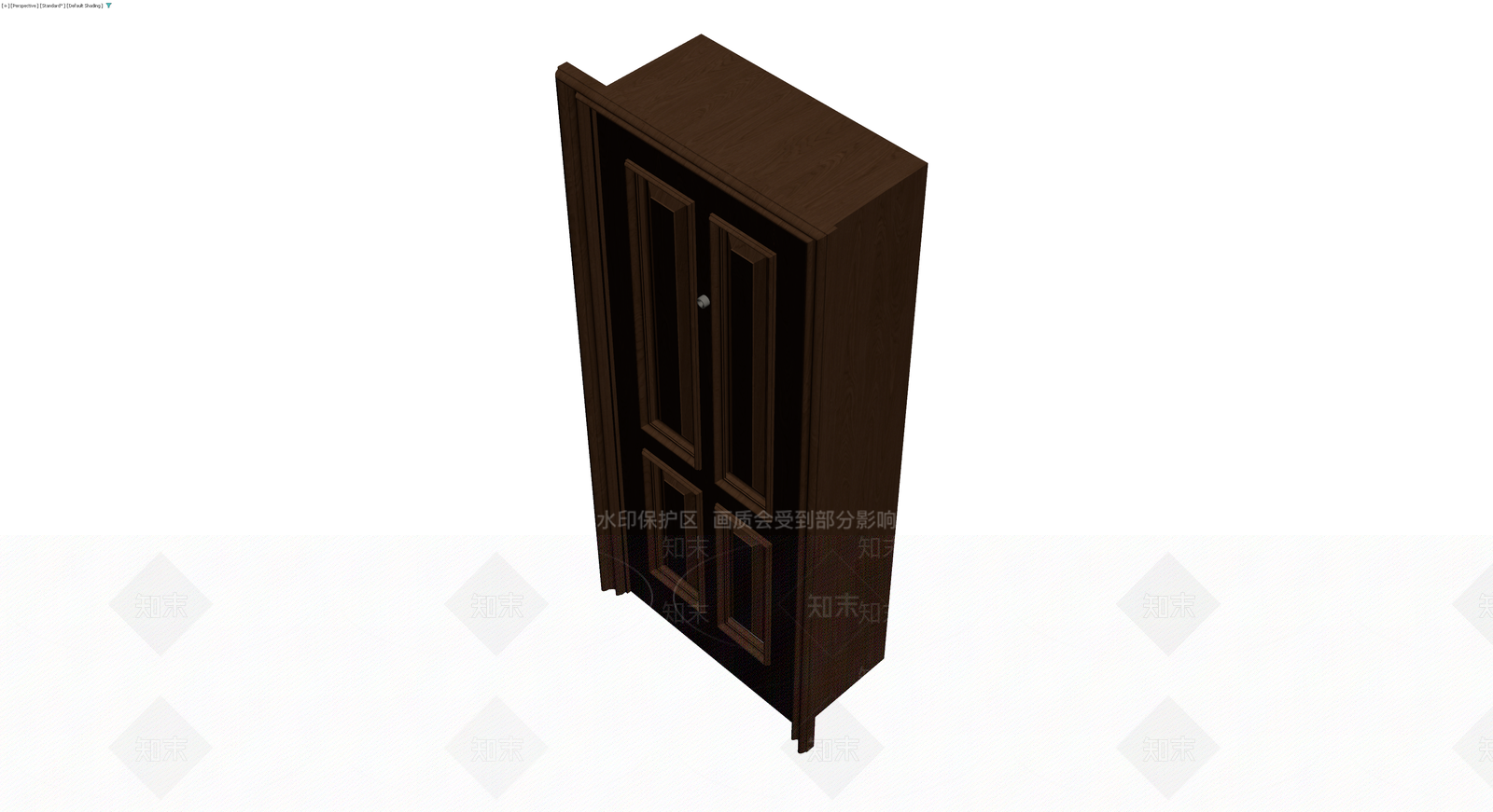 深色木质四门立柜3D模型下载【ID:1230104817】
