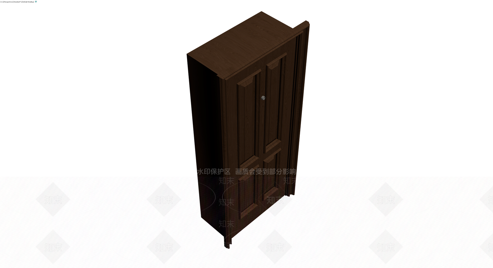 深色木质四门立柜3D模型下载【ID:1230104817】