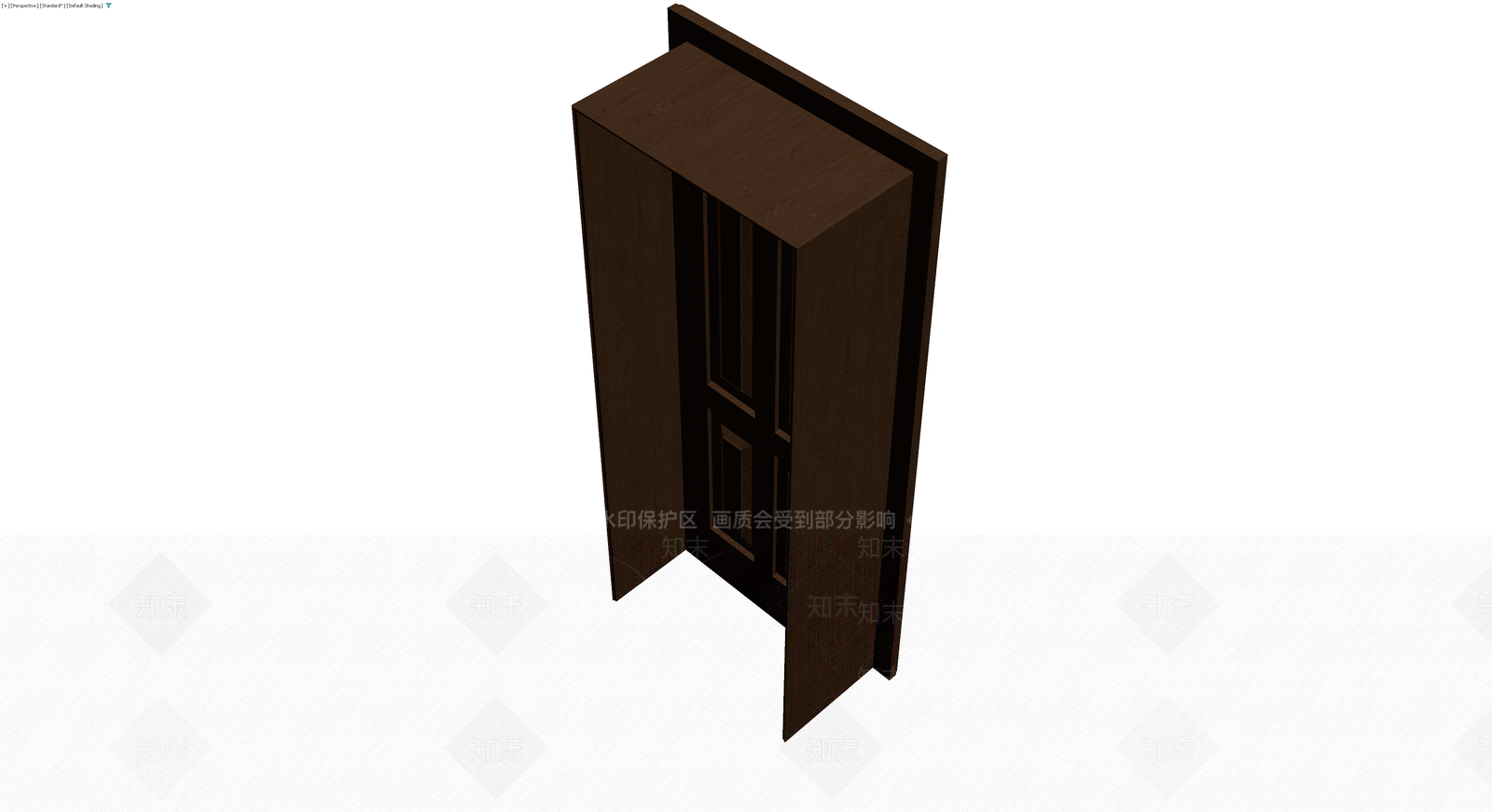 深色木质四门立柜3D模型下载【ID:1230104817】