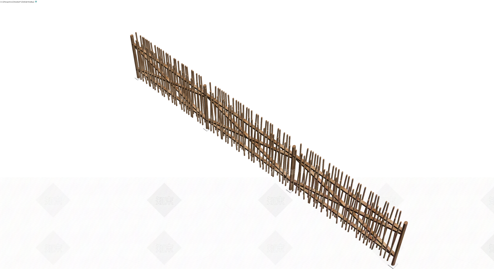 木质编织景观围栏3D模型下载【ID:1230398737】