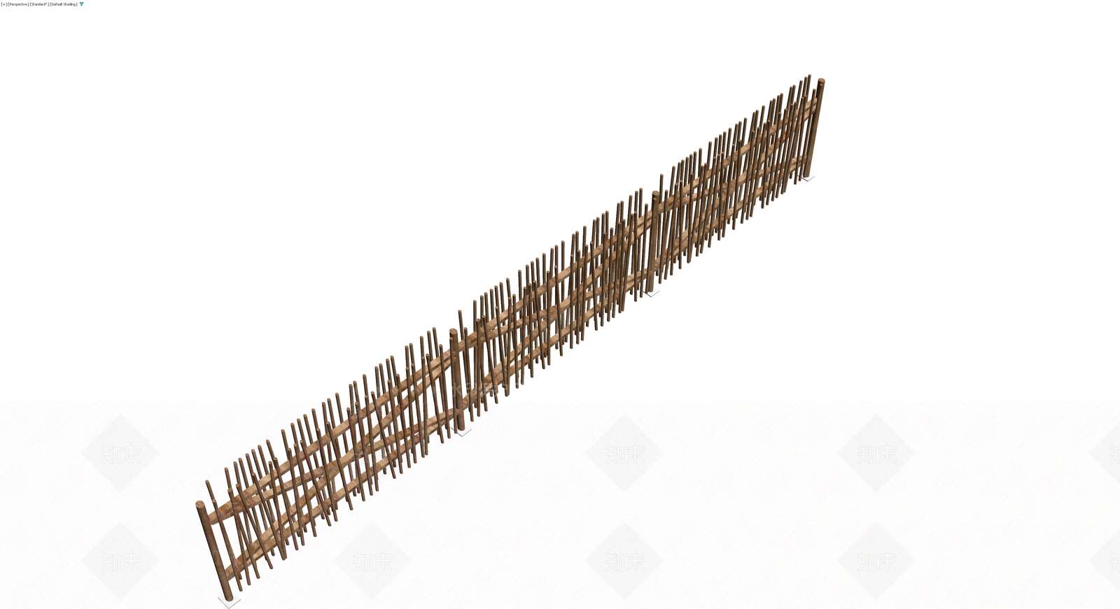 木质编织景观围栏3D模型下载【ID:1230398737】