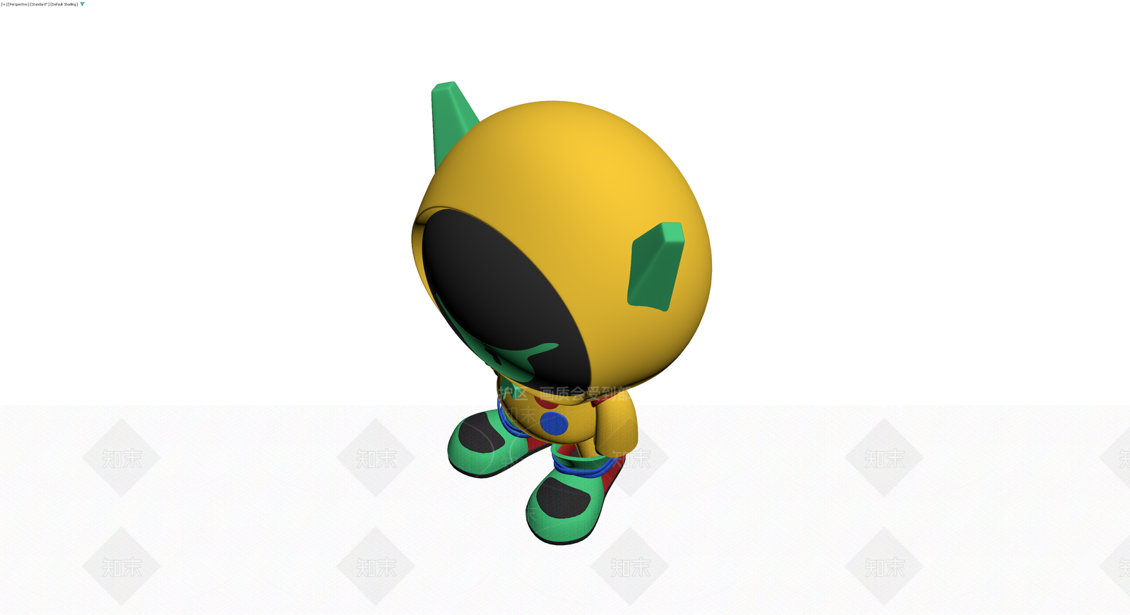 黄色卡通宇航员模型3D模型下载【ID:1229627550】