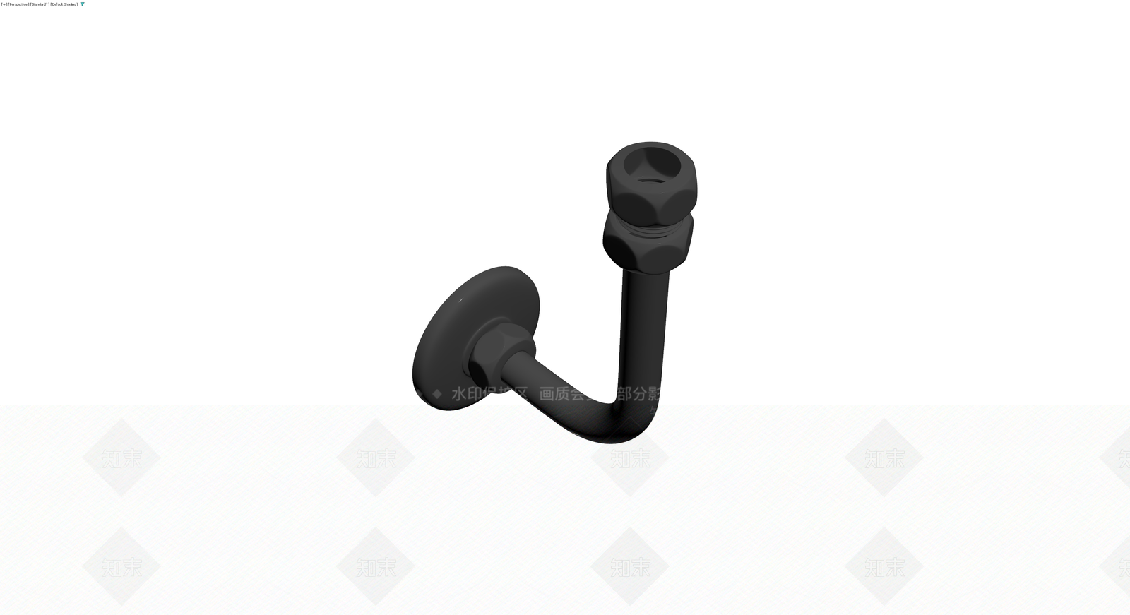 黑色L型壁灯/挂钩3D模型下载【ID:1230541549】