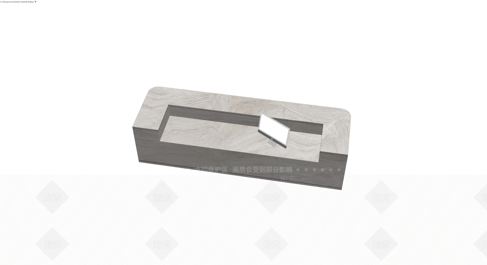 大理石纹理接待台3D模型下载【ID:1230397779】