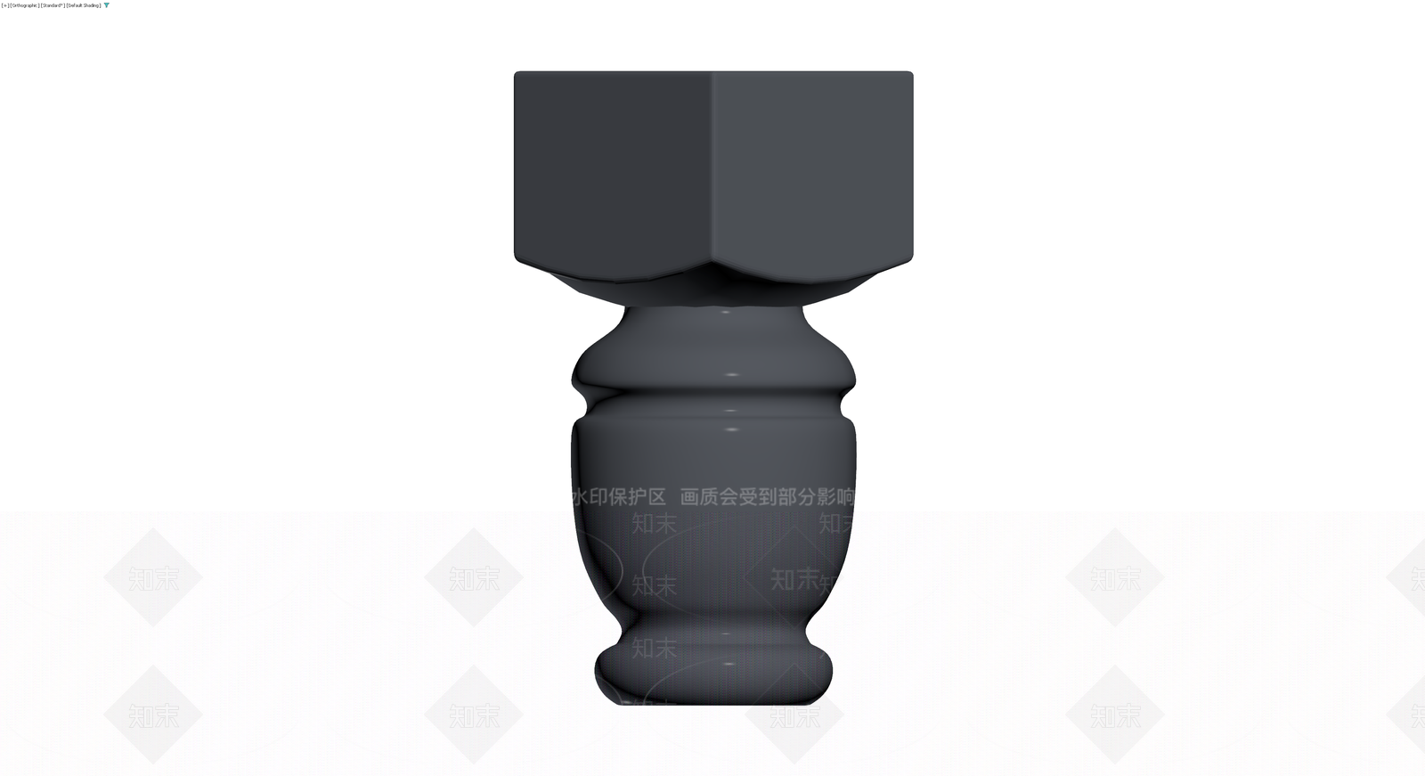 深灰色柱状装饰底座3D模型下载【ID:1230362902】