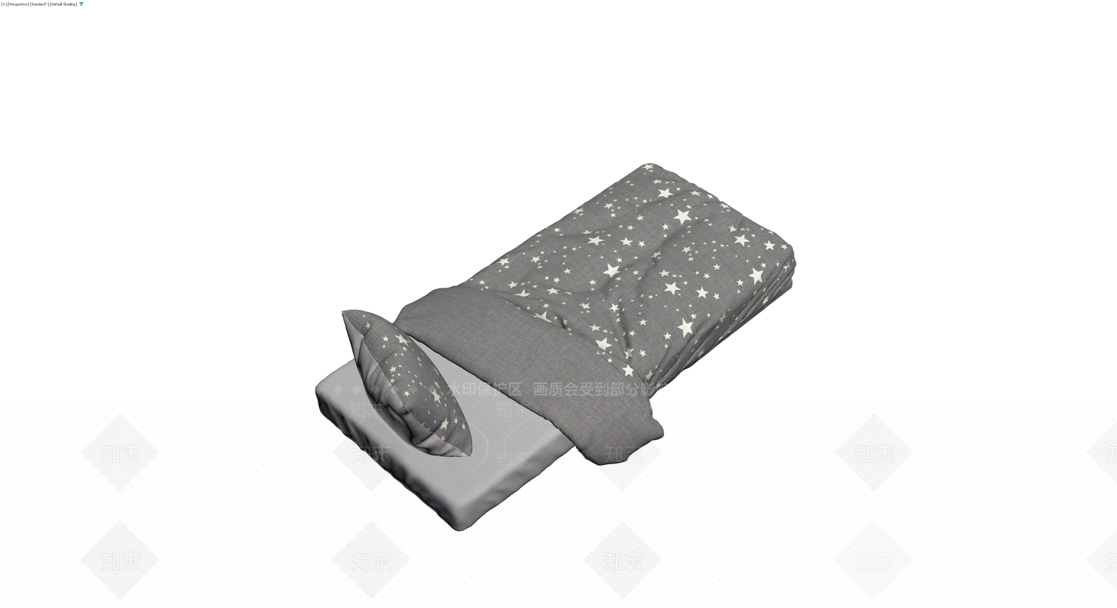 星空图案床品组合3D模型下载【ID:1230609472】