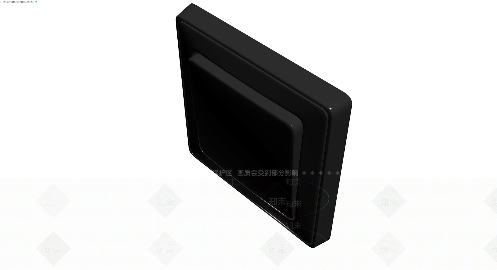 黑色矩形面板开关3D模型下载【ID:1230351743】