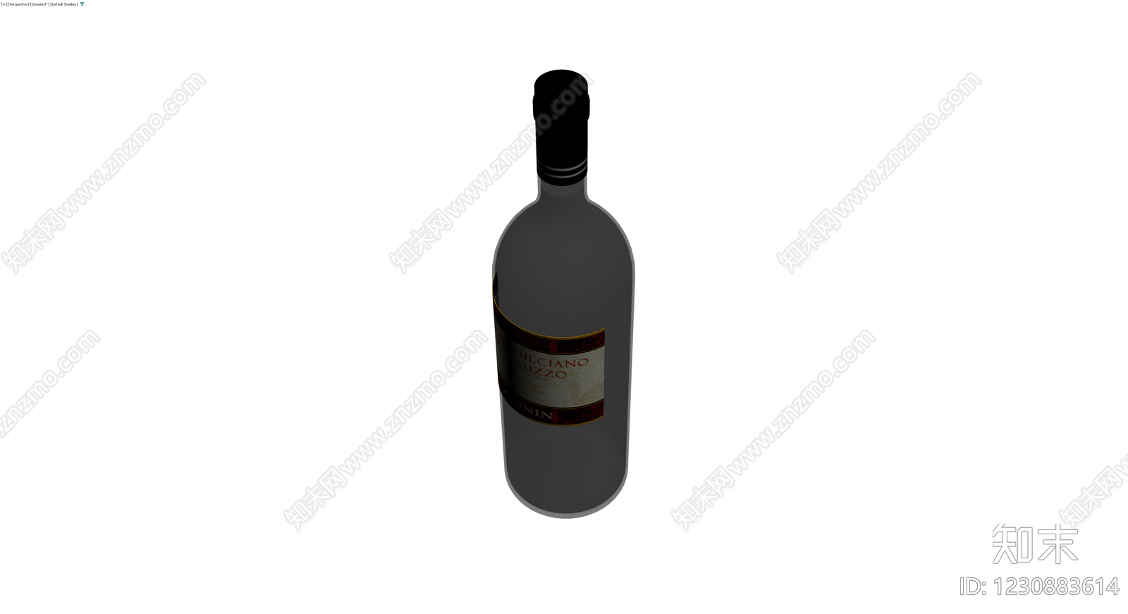 Zonin红酒瓶模型3D模型下载【ID:1230883614】