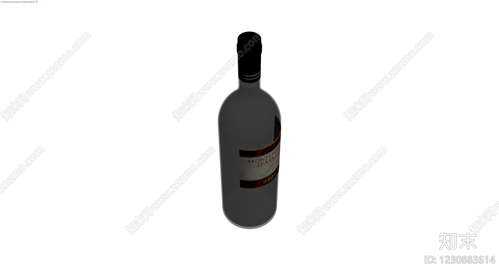 Zonin红酒瓶模型3D模型下载【ID:1230883614】