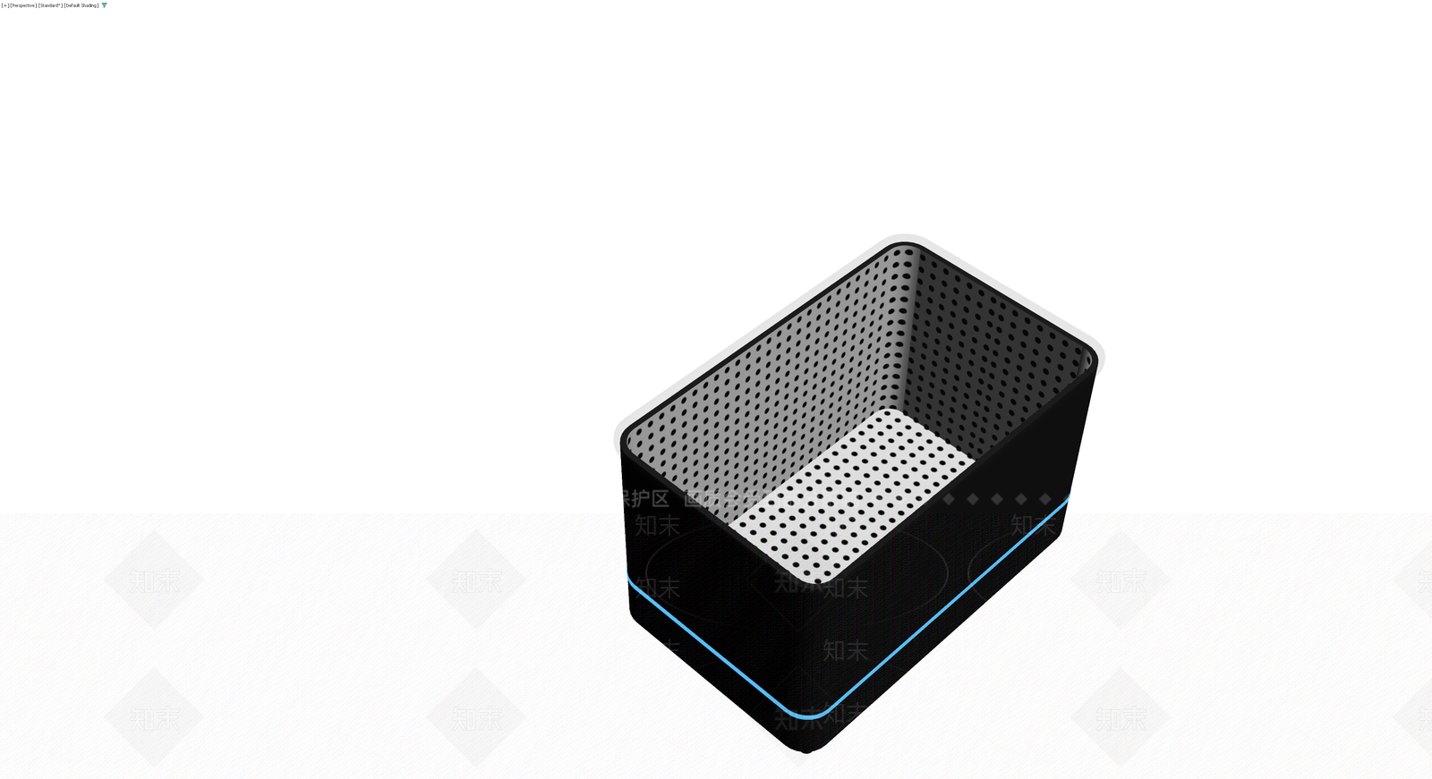 黑色带孔洞收纳盒3D模型下载【ID:1229904479】