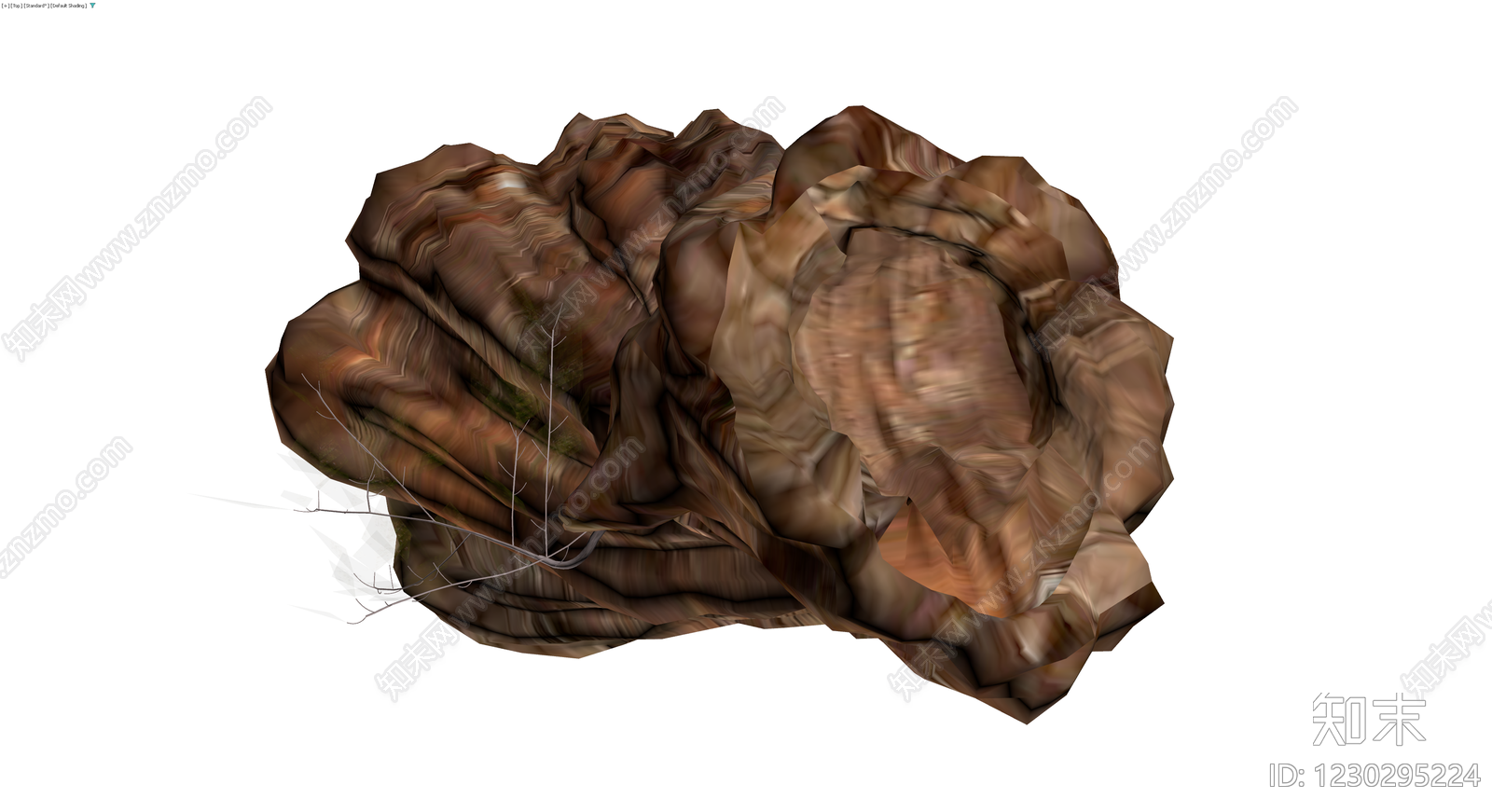 层理纹理岩石景观石3D模型下载【ID:1230295224】
