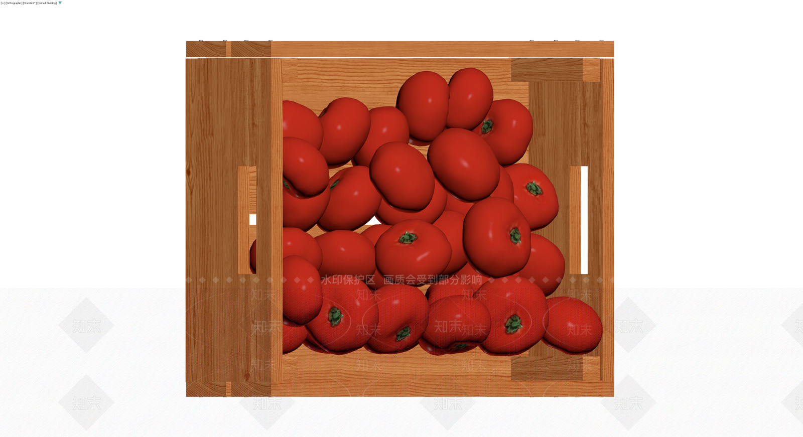 木质板条箱装番茄3D模型下载【ID:1230697496】