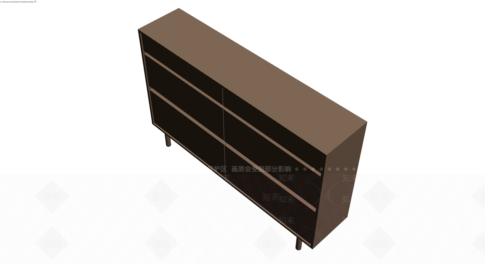 棕色三斗柜家具3D模型下载【ID:1230334248】