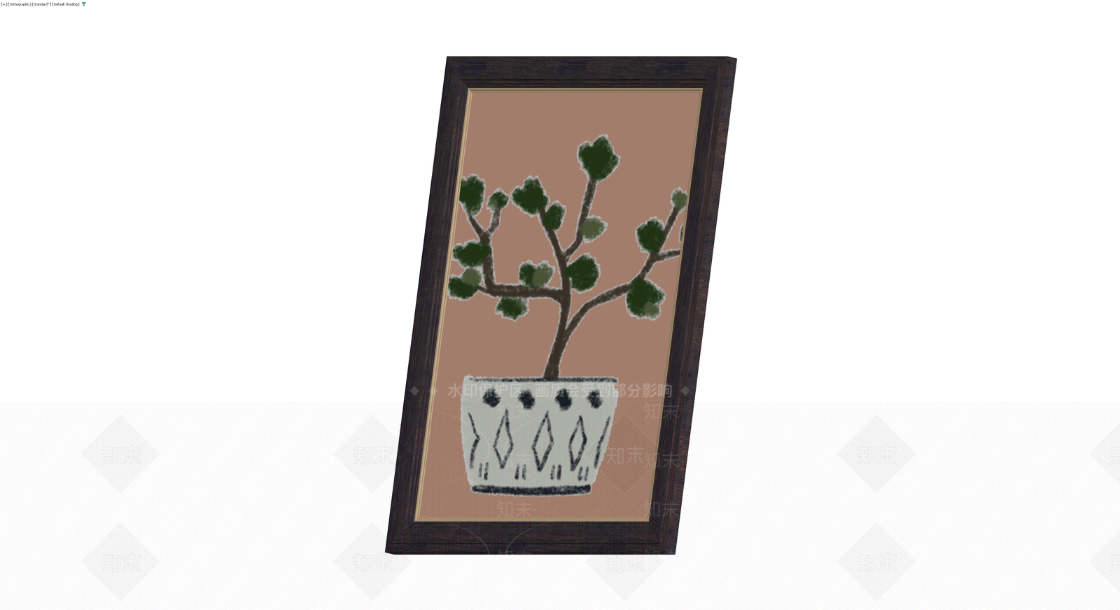 盆栽植物装饰画3D模型下载【ID:1230540016】