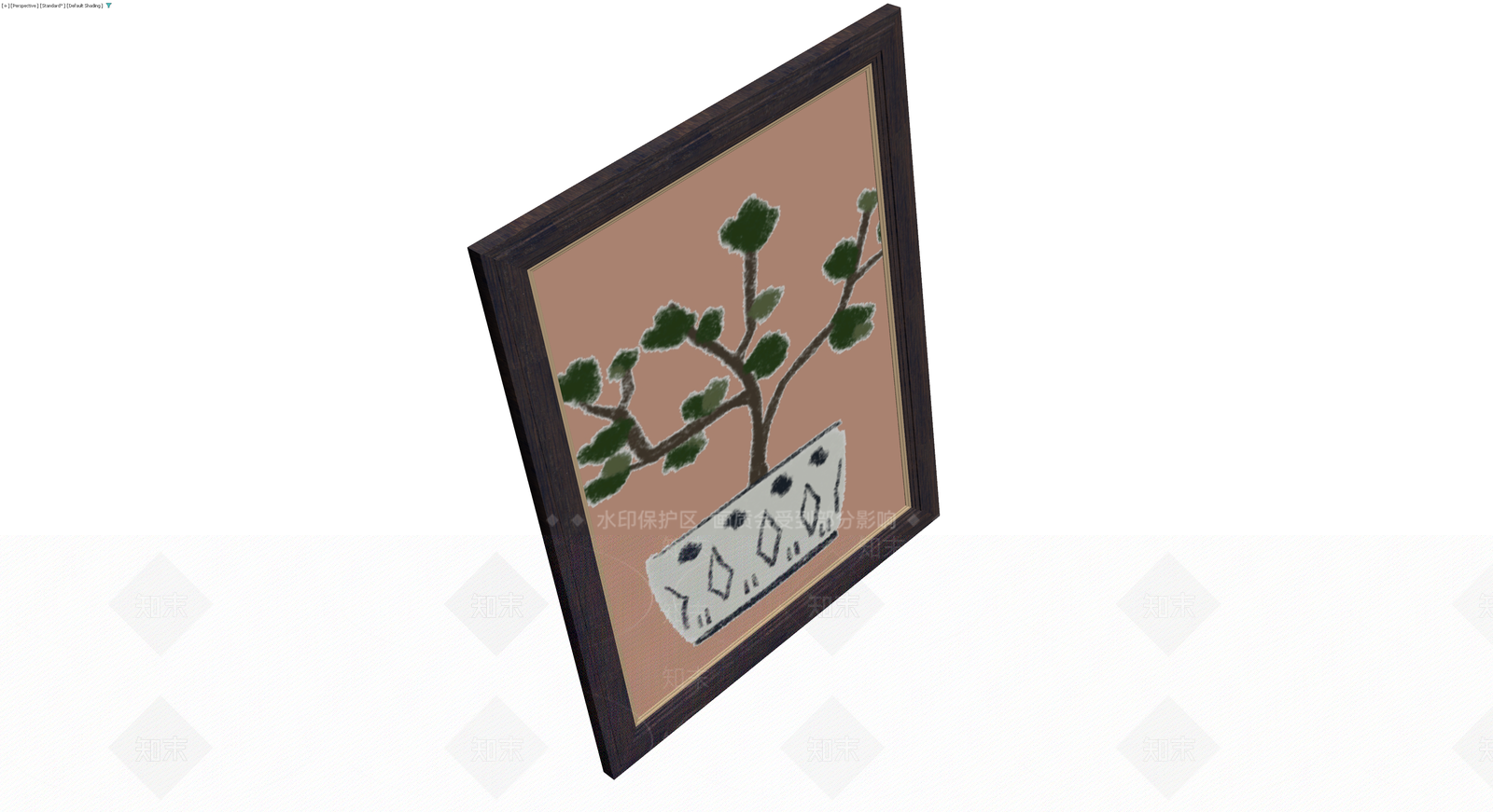 盆栽植物装饰画3D模型下载【ID:1230540016】