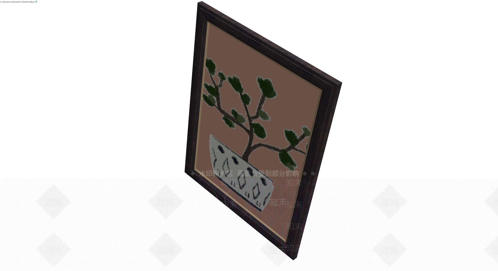 盆栽植物装饰画3D模型下载【ID:1230540016】