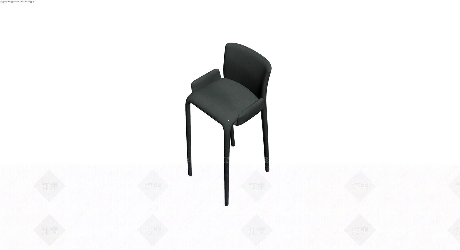 深灰色扶手椅3D模型下载【ID:1230327964】