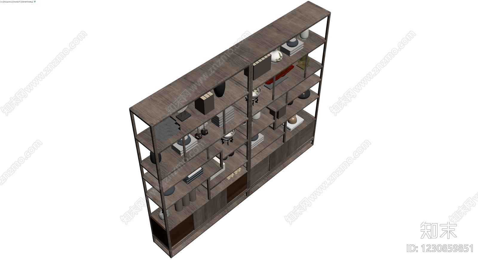 新中式木质博古架3D模型下载【ID:1230859851】