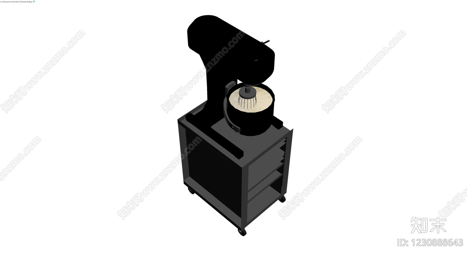 商用立式搅拌机带推车3D模型下载【ID:1230888643】
