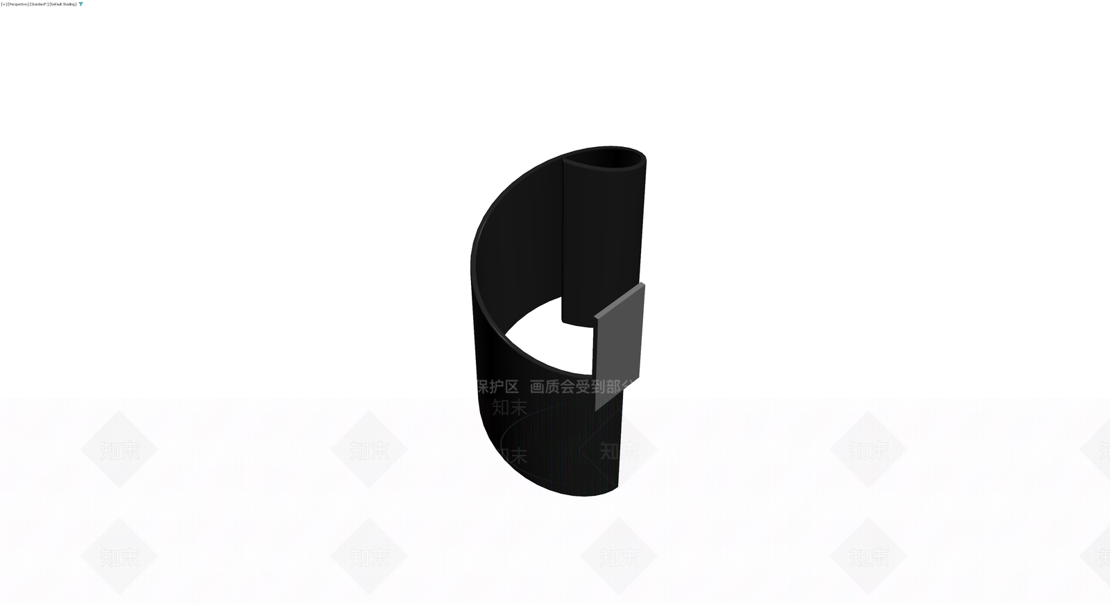 黑色螺旋装饰雕塑3D模型下载【ID:1230134889】