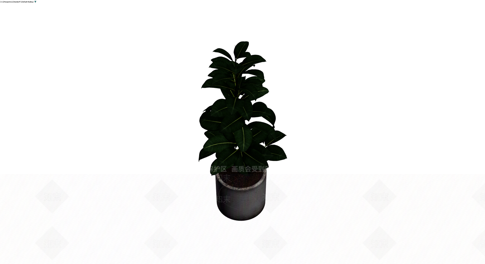 方形花盆绿植盆栽3D模型下载【ID:1230579333】