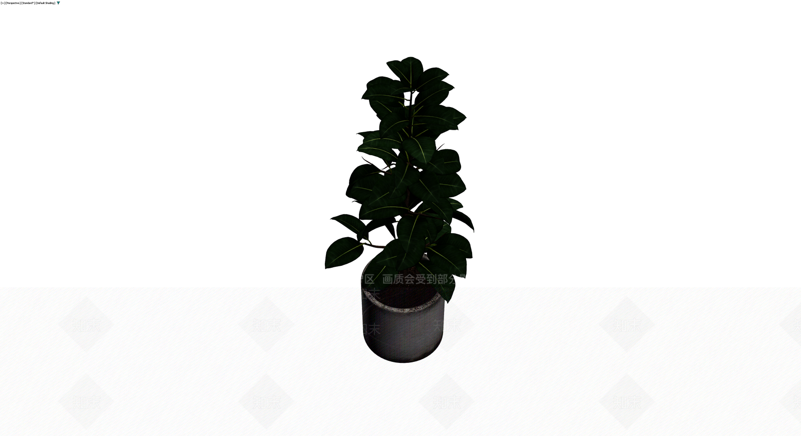 方形花盆绿植盆栽3D模型下载【ID:1230579333】