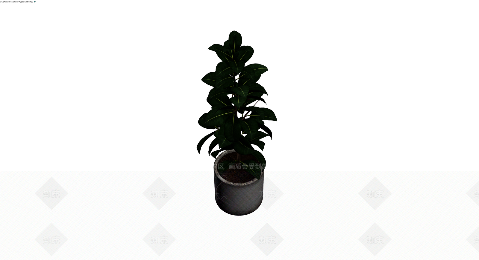方形花盆绿植盆栽3D模型下载【ID:1230579333】