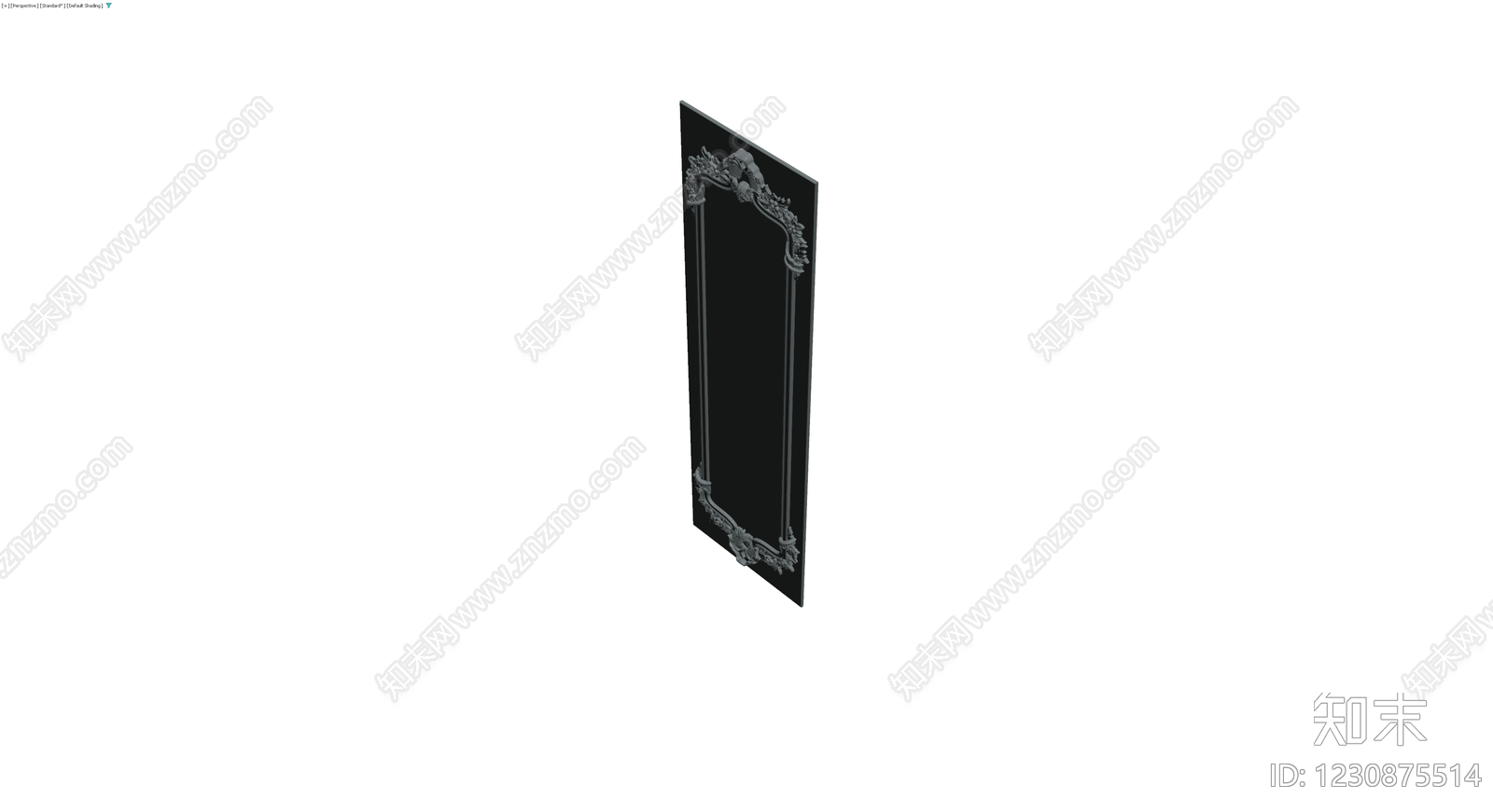 巴洛克风格装饰镜3D模型下载【ID:1230875514】