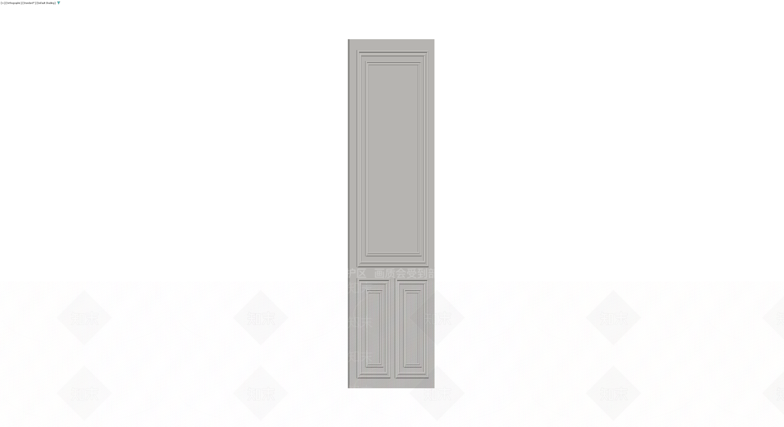 欧式三格门板模型3D模型下载【ID:1230639416】